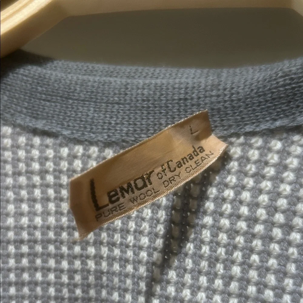 Gray Button-Up Men's or women’s sweater vintage - Picture 2 of 5